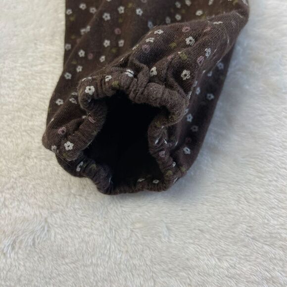 American Eagle Y2K Floral Print Top Womens Sz XS Brown Long Sleeve Fairy Grunge - Picture 9 of 11